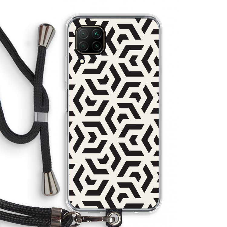 Crazy pattern: Huawei P40 Lite Transparant Hoesje met koord