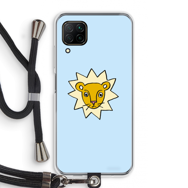 Kleine leeuw: Huawei P40 Lite Transparant Hoesje met koord