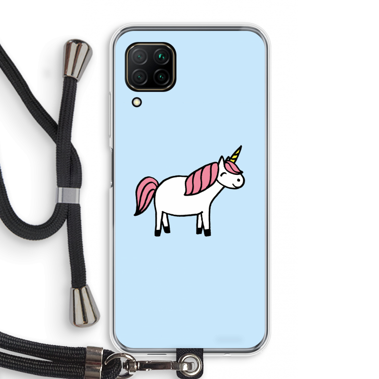 Eenhoorn: Huawei P40 Lite Transparant Hoesje met koord