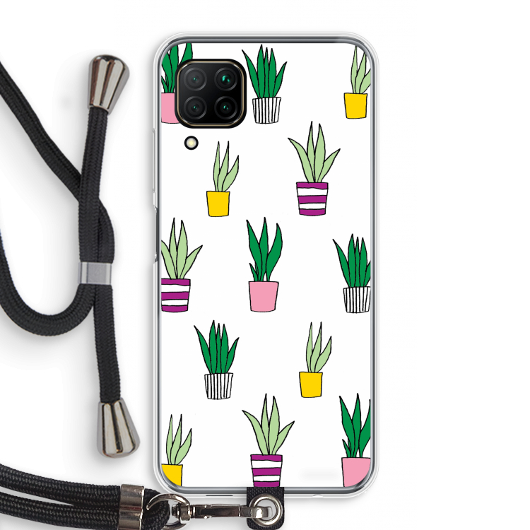 Sanseveria: Huawei P40 Lite Transparant Hoesje met koord