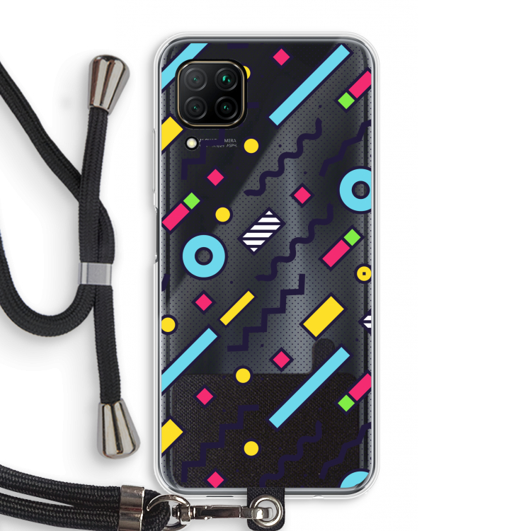 8-bit N°8: Huawei P40 Lite Transparant Hoesje met koord
