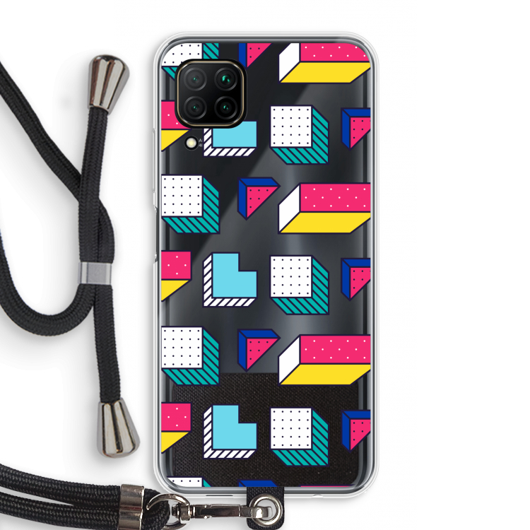 8-bit N°7: Huawei P40 Lite Transparant Hoesje met koord