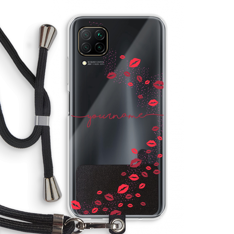 Kusjes: Huawei P40 Lite Transparant Hoesje met koord