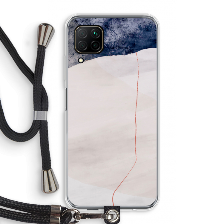 Stone White: Huawei P40 Lite Transparant Hoesje met koord
