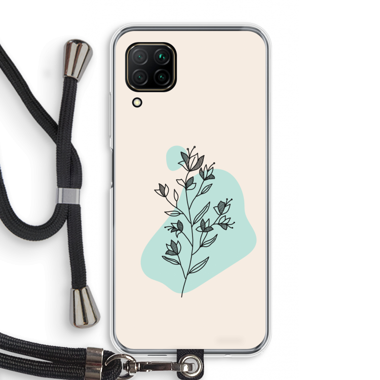 Violets are blue: Huawei P40 Lite Transparant Hoesje met koord