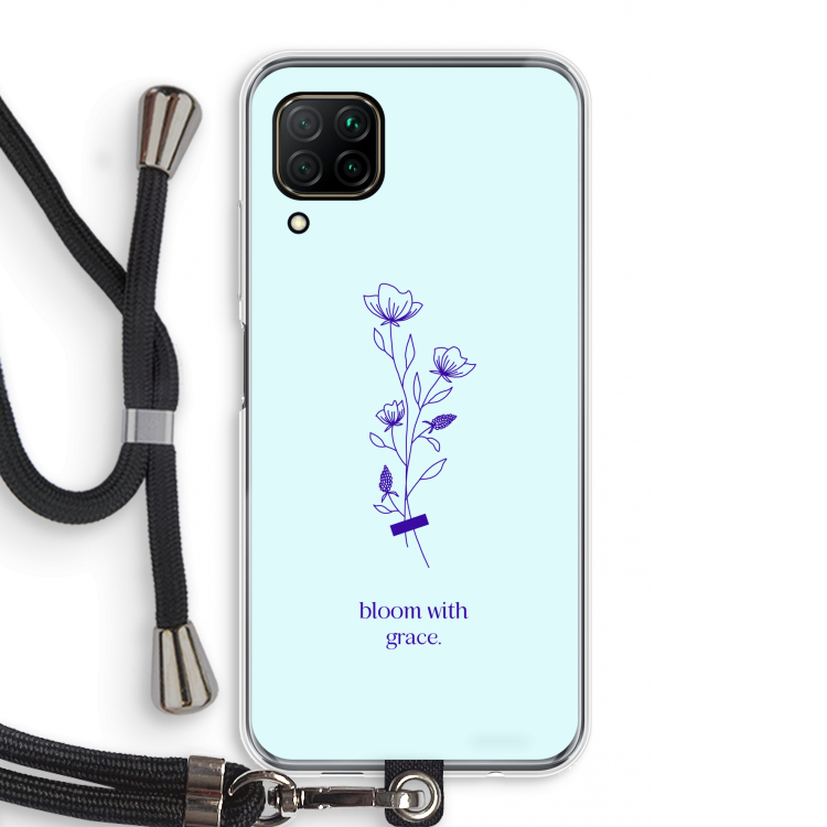 Bloom with grace: Huawei P40 Lite Transparant Hoesje met koord
