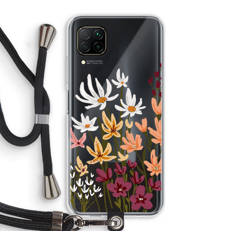 Painted wildflowers: Huawei P40 Lite Transparant Hoesje met koord