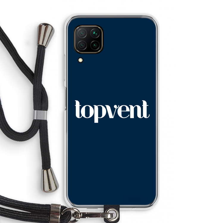 Topvent Navy: Huawei P40 Lite Transparant Hoesje met koord