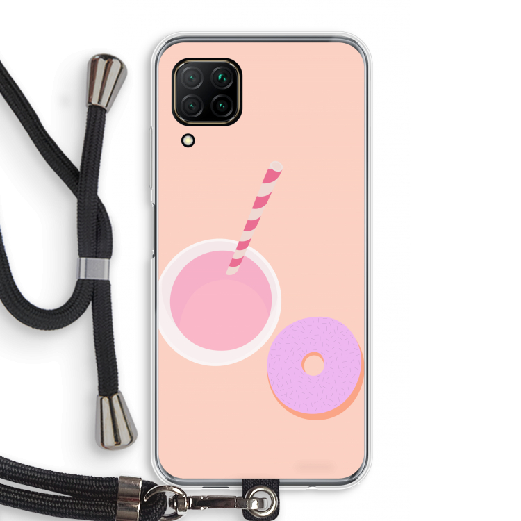 Donut: Huawei P40 Lite Transparant Hoesje met koord