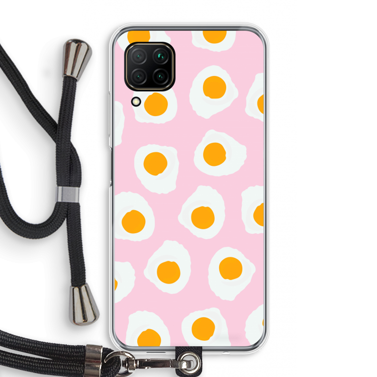 Dancing eggs: Huawei P40 Lite Transparant Hoesje met koord