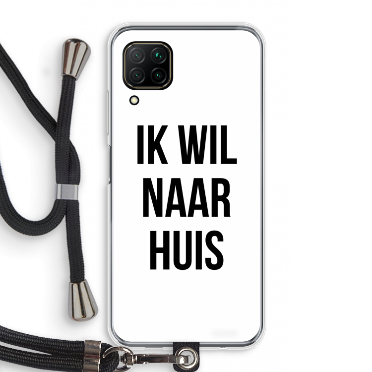 Ik wil naar huis: Huawei P40 Lite Transparant Hoesje met koord