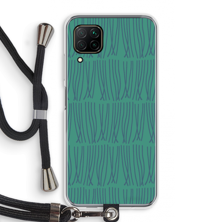 Swirls: Huawei P40 Lite Transparant Hoesje met koord
