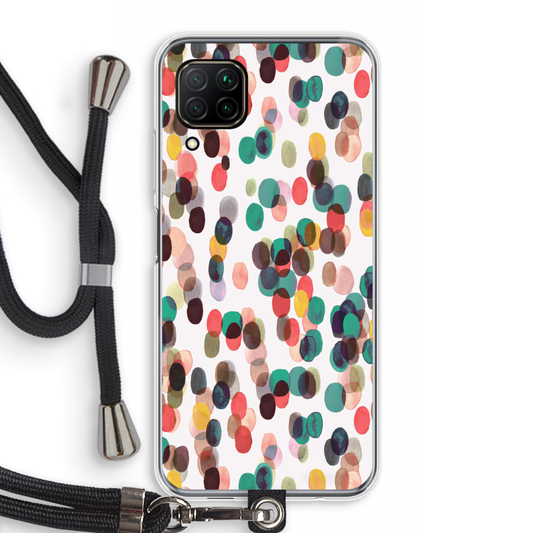 Tropical Dots: Huawei P40 Lite Transparant Hoesje met koord