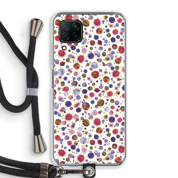 Planets Space: Huawei P40 Lite Transparant Hoesje met koord