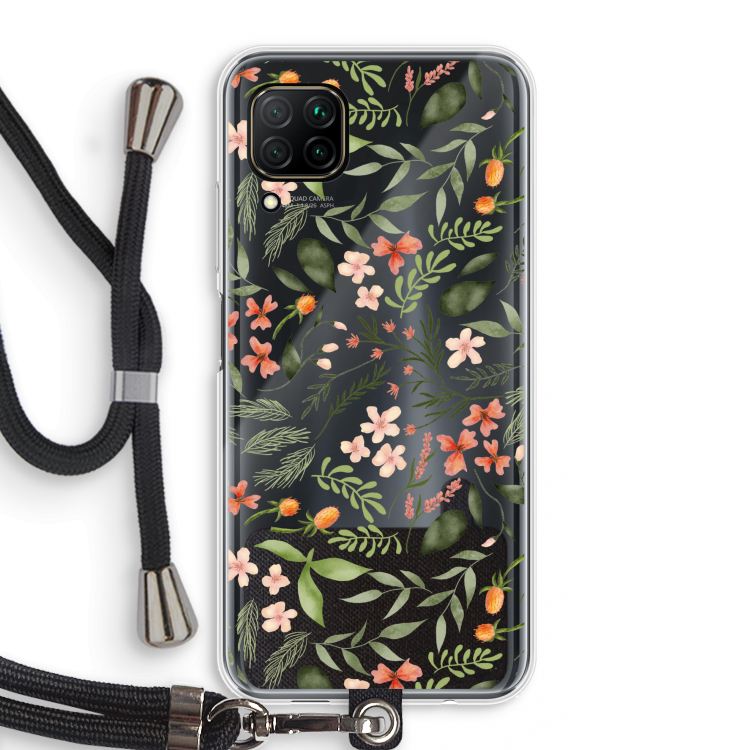 Sweet little flowers: Huawei P40 Lite Transparant Hoesje met koord