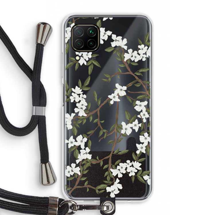 Blossoming spring: Huawei P40 Lite Transparant Hoesje met koord