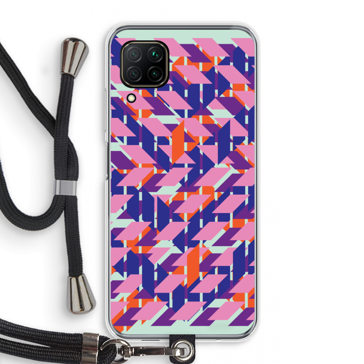 Skew Blush 3: Huawei P40 Lite Transparant Hoesje met koord