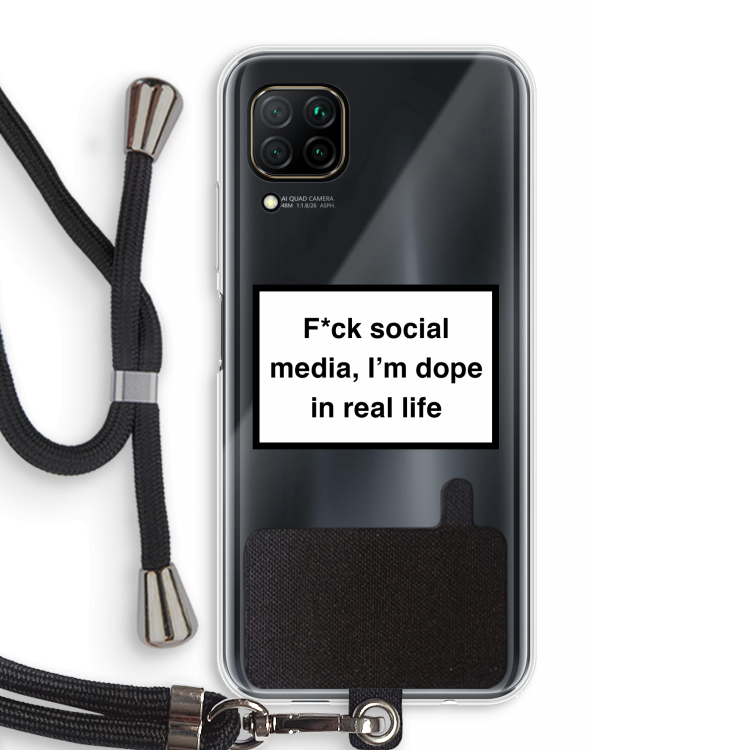 I'm dope: Huawei P40 Lite Transparant Hoesje met koord
