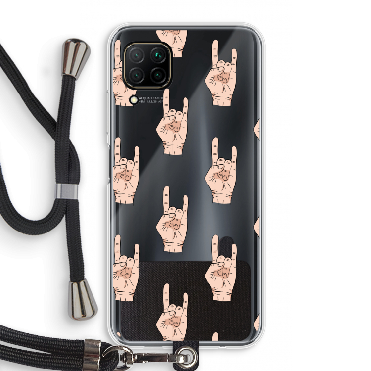 Rock: Huawei P40 Lite Transparant Hoesje met koord