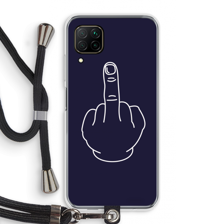F**k U: Huawei P40 Lite Transparant Hoesje met koord