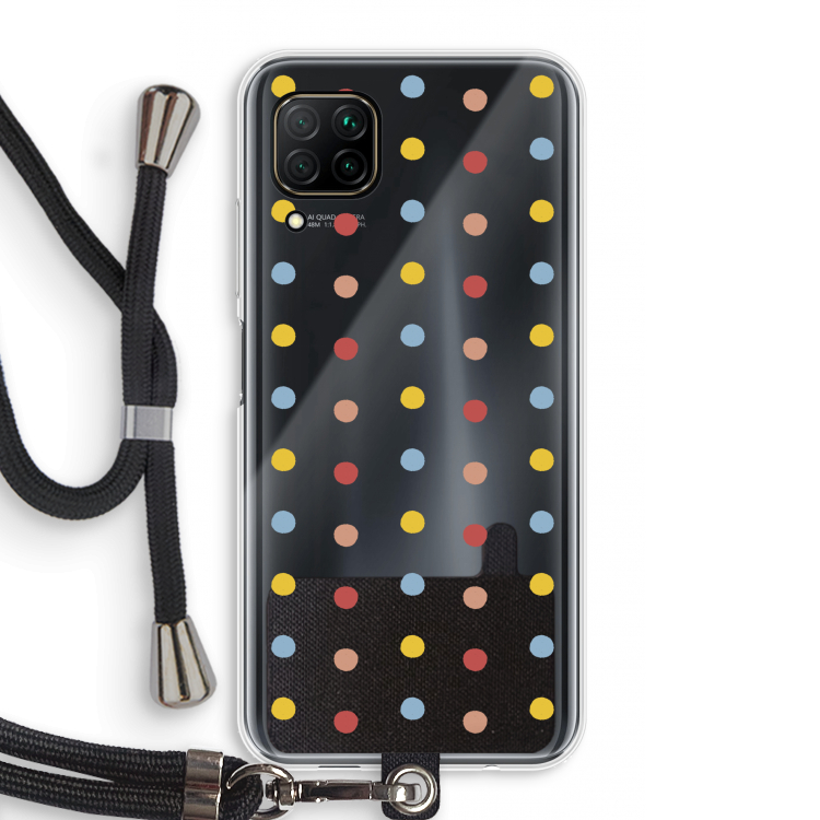 Bollen: Huawei P40 Lite Transparant Hoesje met koord