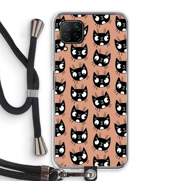 Kat: Huawei P40 Lite Transparant Hoesje met koord