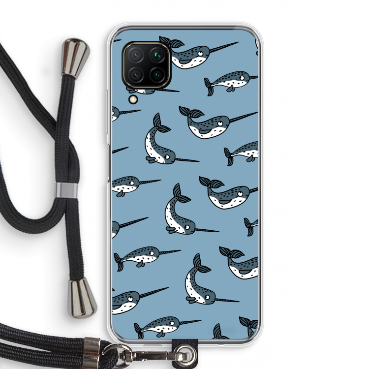 Narwhal: Huawei P40 Lite Transparant Hoesje met koord