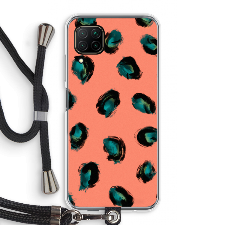 Pink Cheetah: Huawei P40 Lite Transparant Hoesje met koord