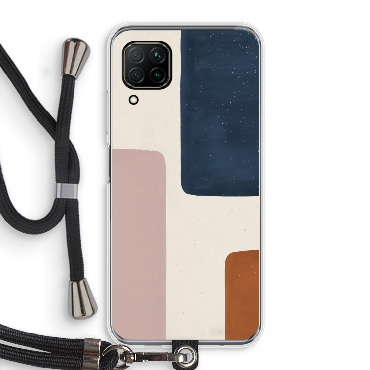 Geo #5: Huawei P40 Lite Transparant Hoesje met koord