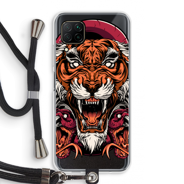 Tiger and Rattlesnakes: Huawei P40 Lite Transparant Hoesje met koord