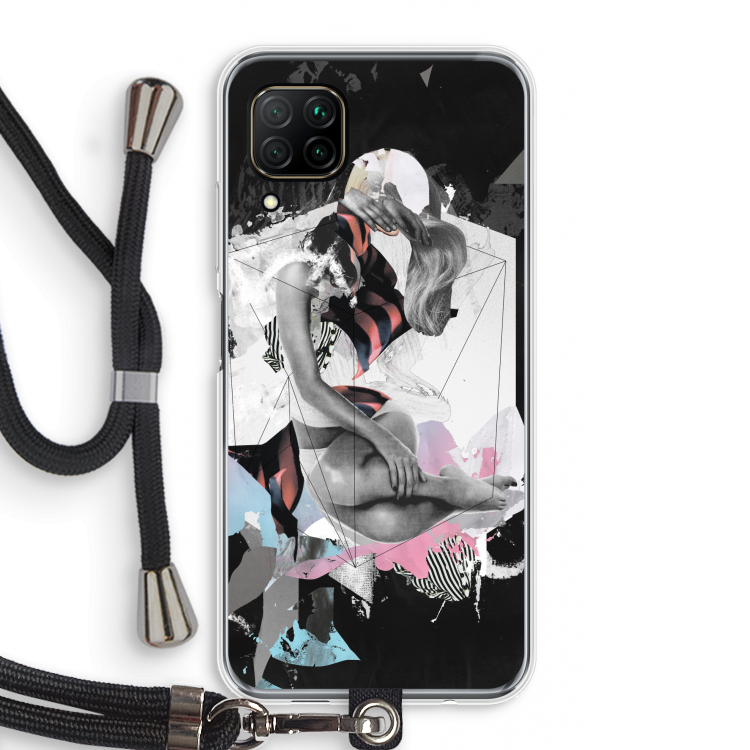 Camouflage de sommeil: Huawei P40 Lite Transparant Hoesje met koord