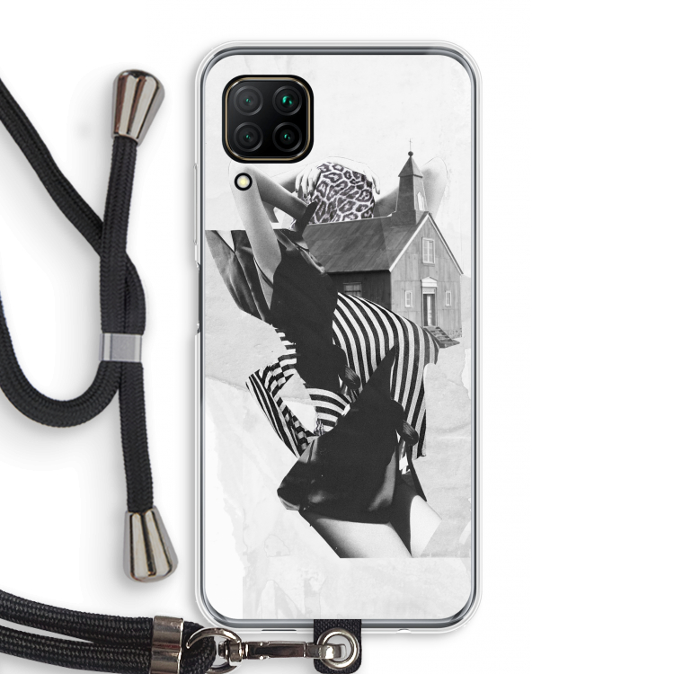 House: Huawei P40 Lite Transparant Hoesje met koord