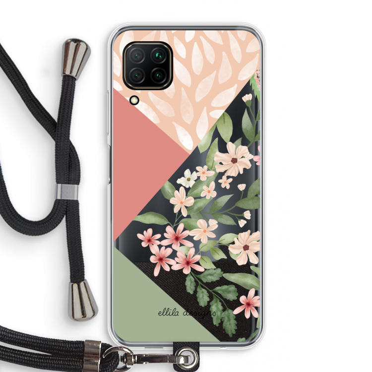 Sweet heaven geometrics: Huawei P40 Lite Transparant Hoesje met koord