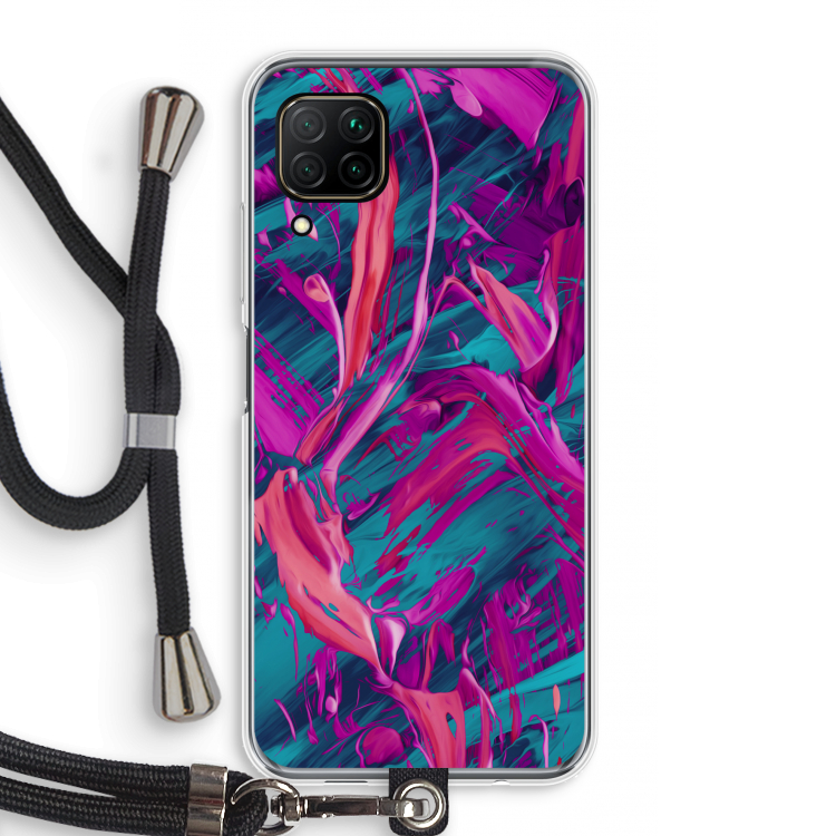Pink Clouds: Huawei P40 Lite Transparant Hoesje met koord