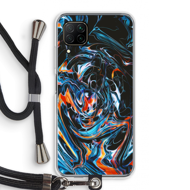Black Unicorn: Huawei P40 Lite Transparant Hoesje met koord