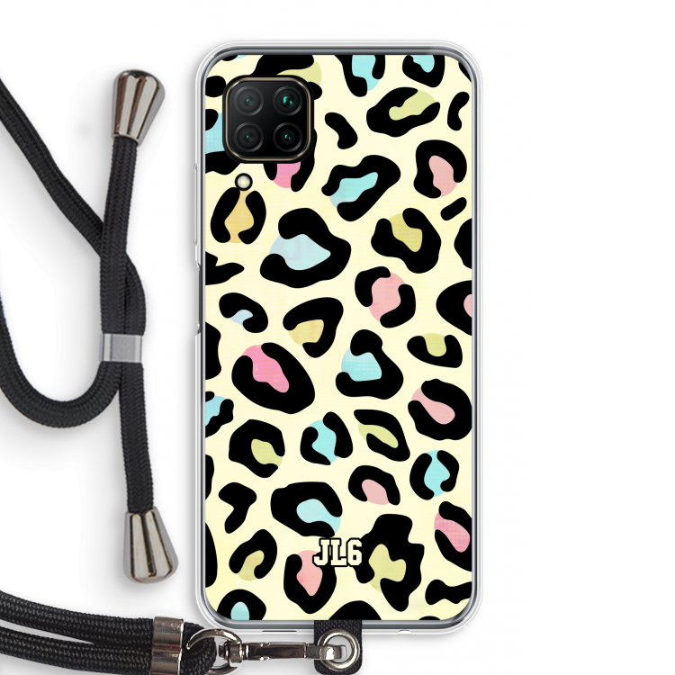 Leopard pattern: Huawei P40 Lite Transparant Hoesje met koord