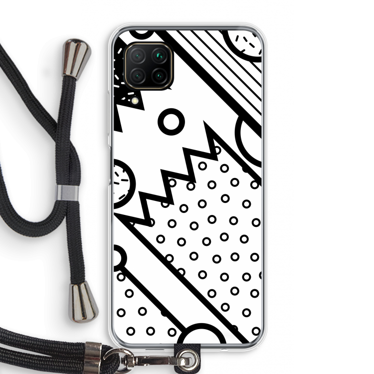 Pop Art #4: Huawei P40 Lite Transparant Hoesje met koord