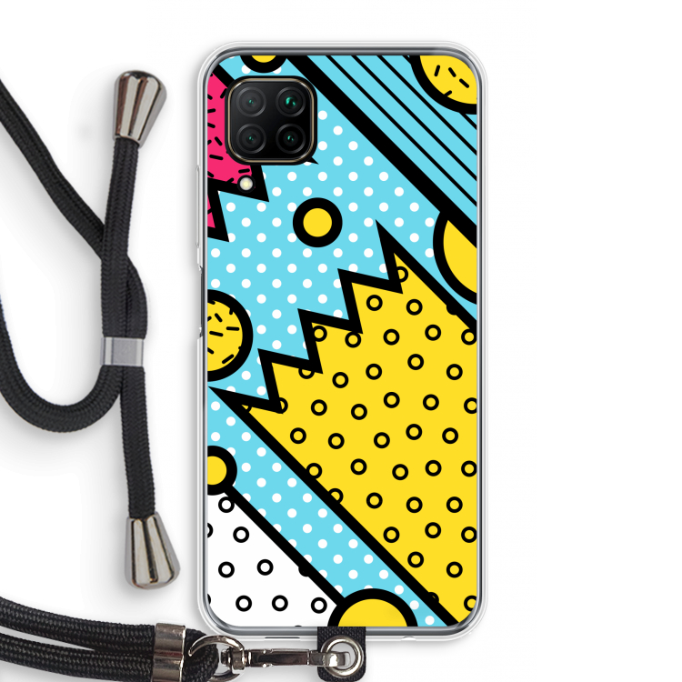 Pop Art #1: Huawei P40 Lite Transparant Hoesje met koord