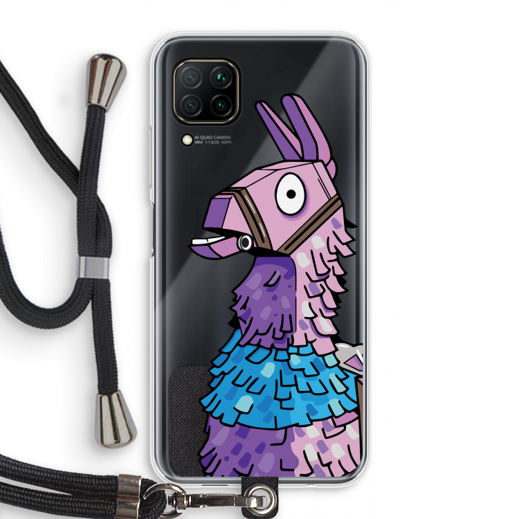 Lama: Huawei P40 Lite Transparant Hoesje met koord