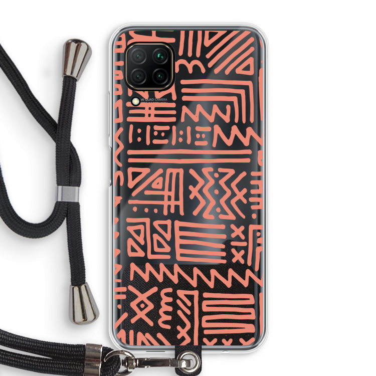 Marrakech Pink: Huawei P40 Lite Transparant Hoesje met koord
