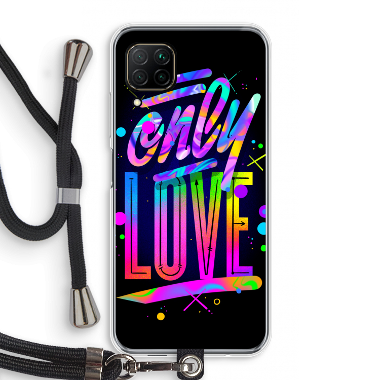 Only Love: Huawei P40 Lite Transparant Hoesje met koord