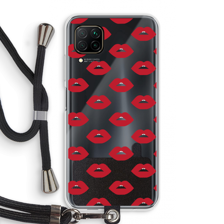 Lips: Huawei P40 Lite Transparant Hoesje met koord