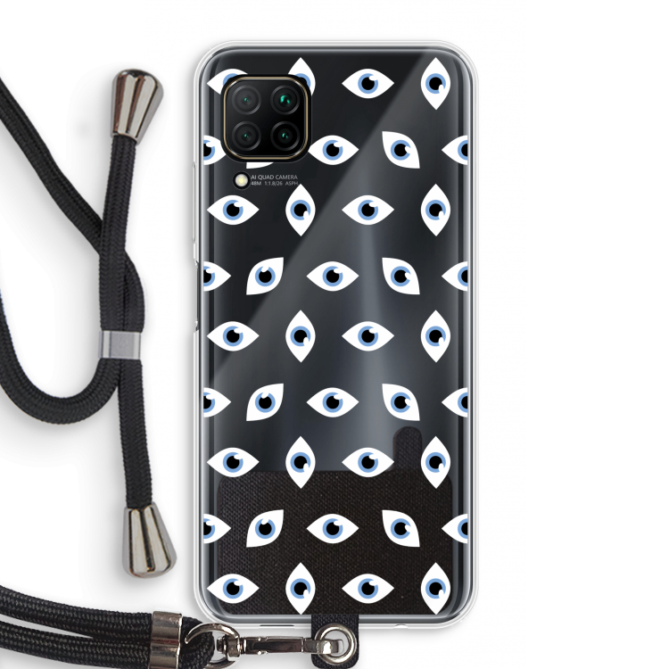 Eyes pattern: Huawei P40 Lite Transparant Hoesje met koord