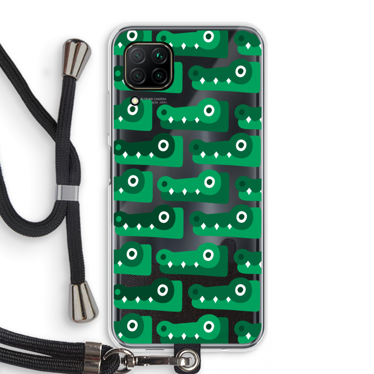 Crocs: Huawei P40 Lite Transparant Hoesje met koord
