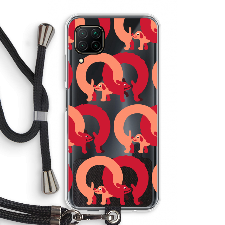 Dogs: Huawei P40 Lite Transparant Hoesje met koord