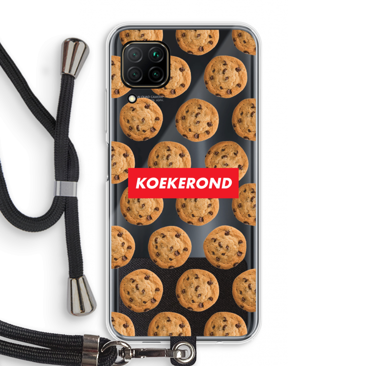 Koekerond: Huawei P40 Lite Transparant Hoesje met koord