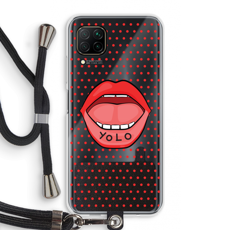 Yolo Denise: Huawei P40 Lite Transparant Hoesje met koord