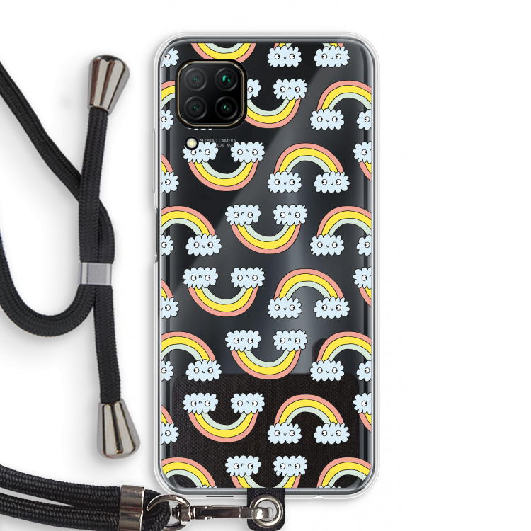 Regenboog: Huawei P40 Lite Transparant Hoesje met koord