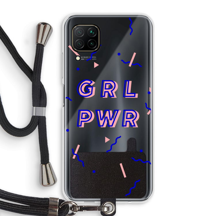 GRL PWR: Huawei P40 Lite Transparant Hoesje met koord