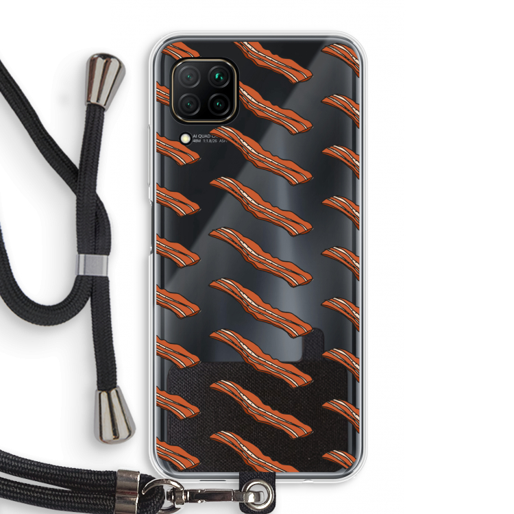 Bacon to my eggs #2: Huawei P40 Lite Transparant Hoesje met koord